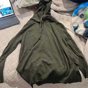 J Crew Green hooded sweater
